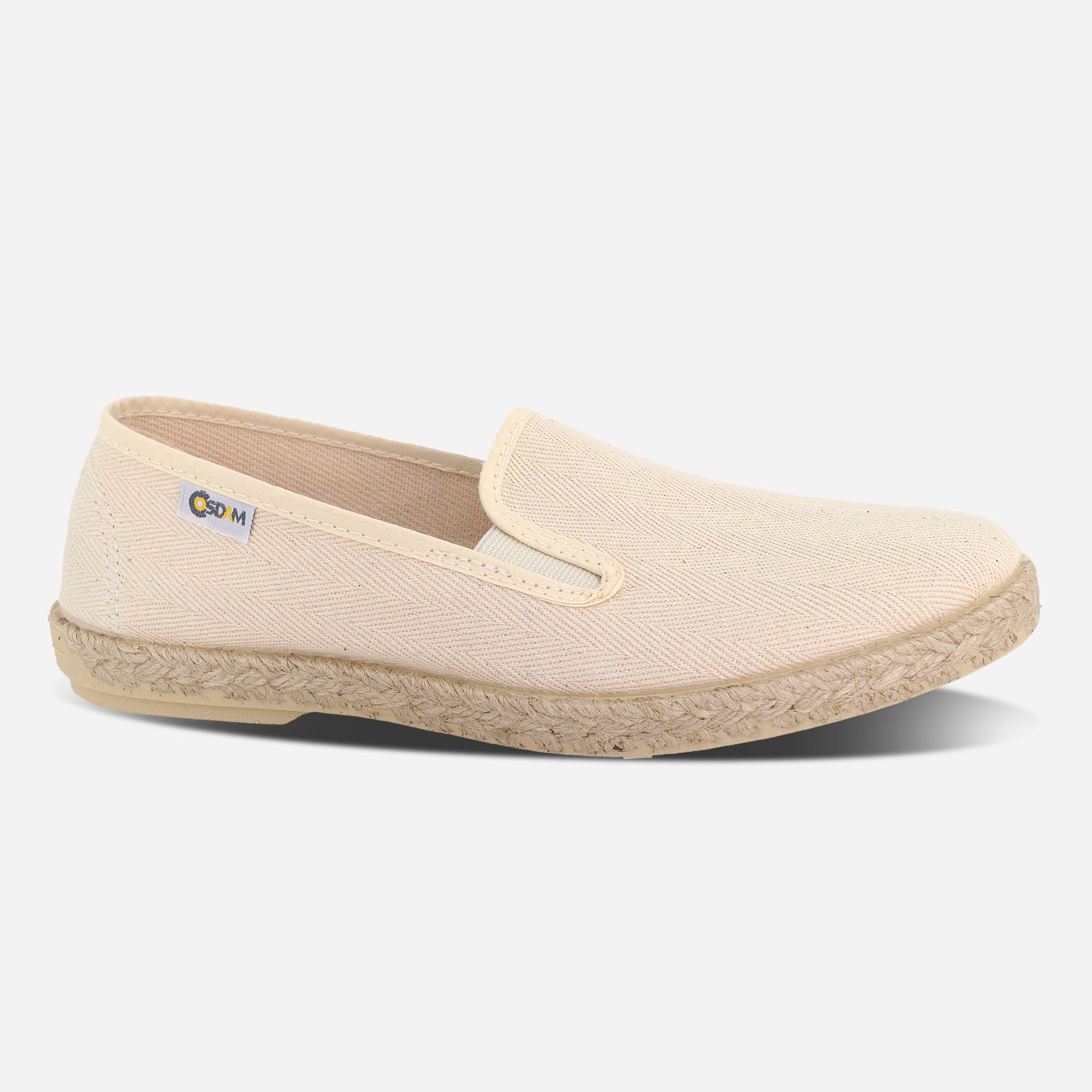 11010 ESPIGA RUSTICA CRUDO-Alpargata de Calle para hombre estilo mocasín.