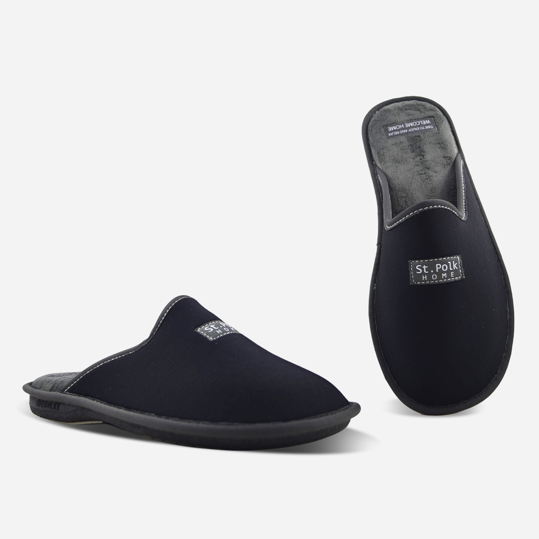 Zapatillas de casa hombre.1493 LYCRA NEGRO
