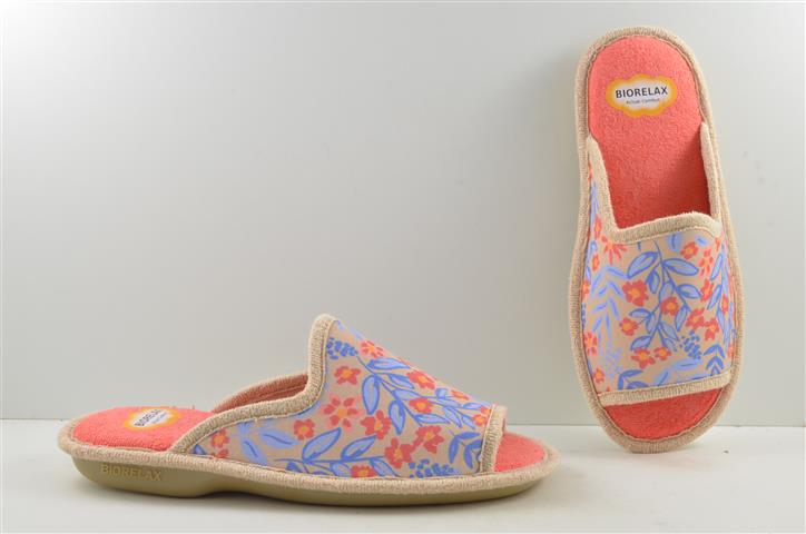 Zapatilla de casa mujer 4104 FLOWERS BEIGE